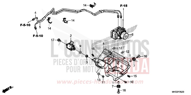 MODULATEUR ABS de Africa Twin DCT GRAND PRIX RED (R380B) 2020